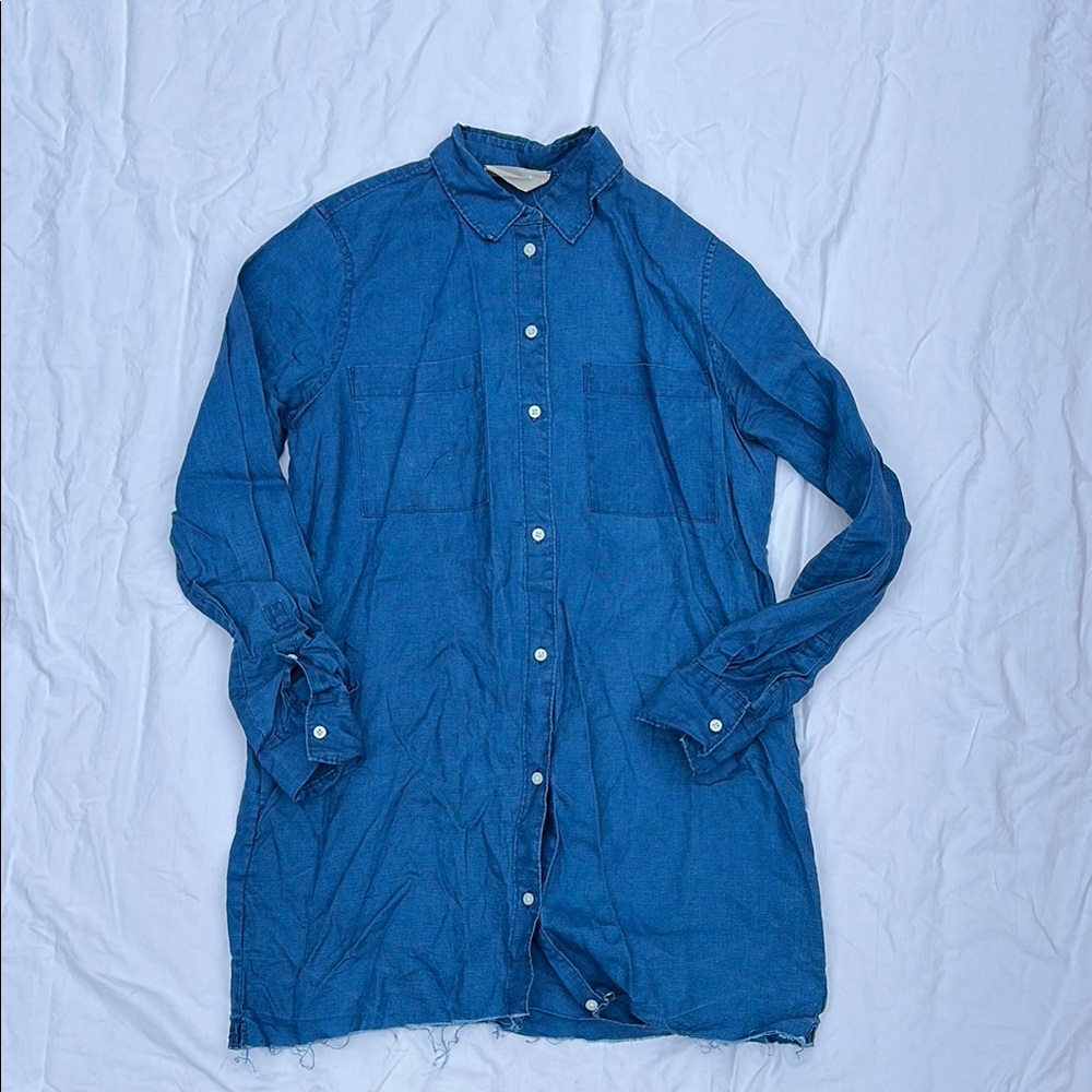 Everlane Indigo Denim Shirt Dress